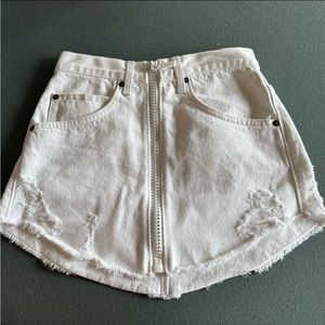 LF white basic jean skirt